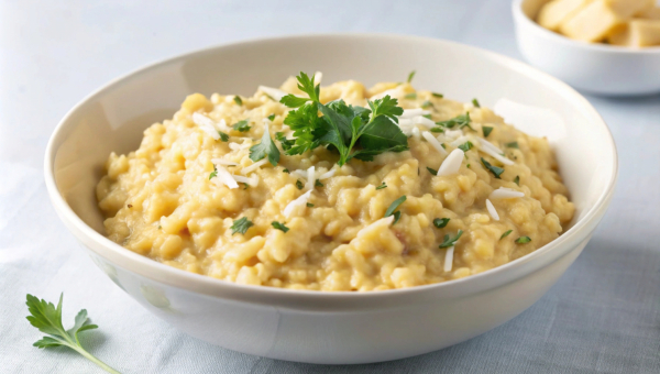 foto di un piatto contentente un risotto